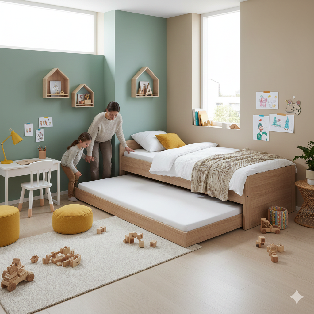 Un lit 80x180 optimisé pour une chambre 